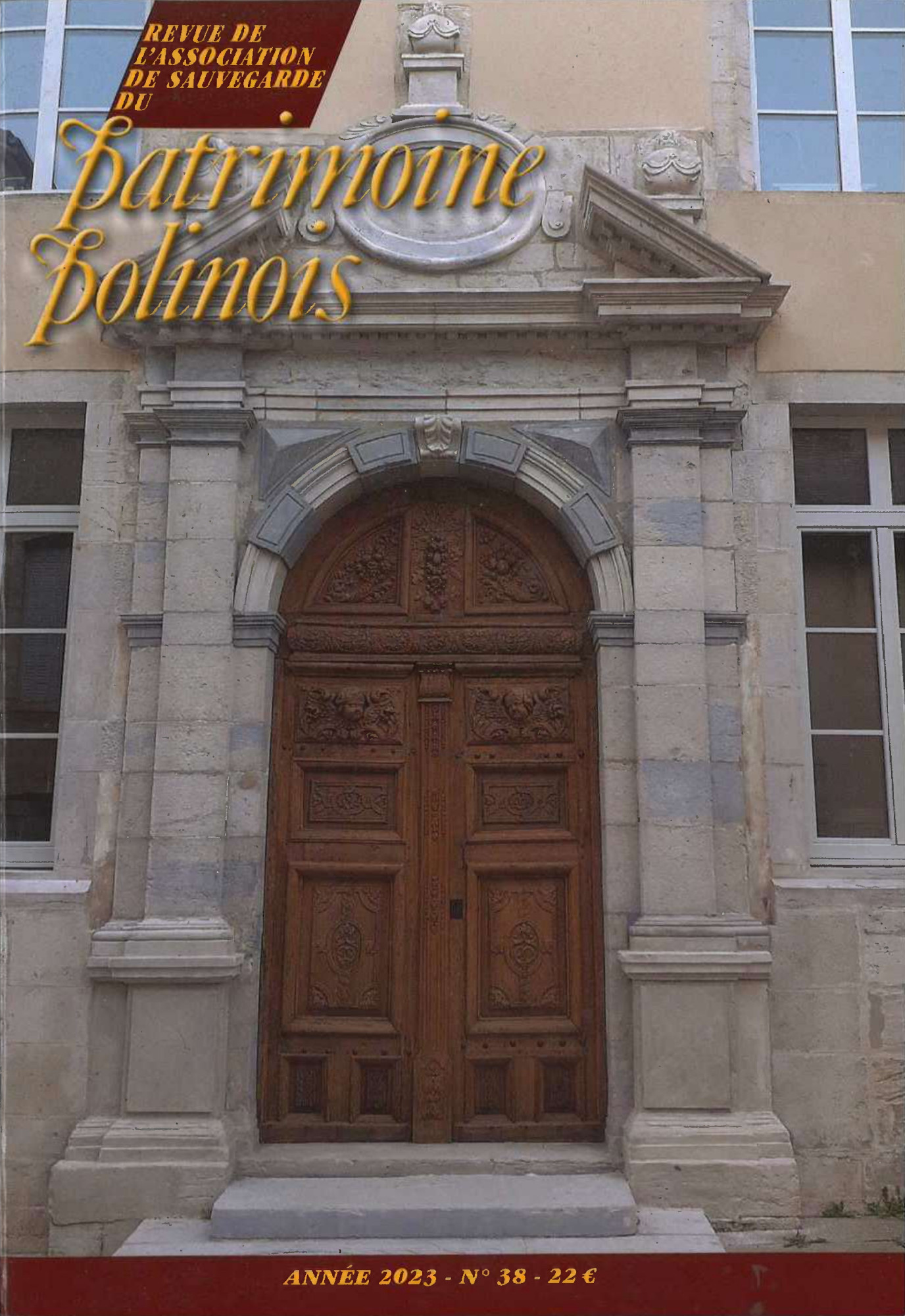 Revue du Patrimoine, couverture du numéro 38